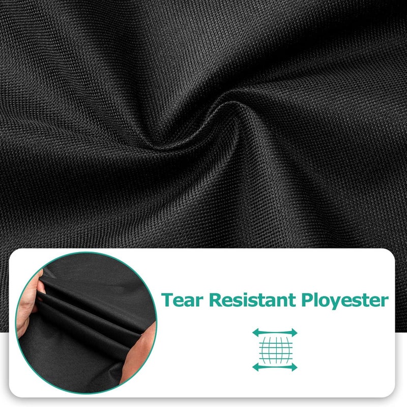 SunPatio Gas Grill Cover 60 Inch, Outdoor Heavy Duty Waterproof Barbecue Gas Cover, UV and Fade Resistant, All Weather Protection Compatible for Weber Charbroil Brinkmann Grills and More, Black - Image 5